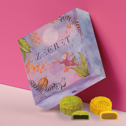 【甜美登場】Zecret雙式奶黃月餅 (麥蘆卡蜂蜜+綠茶)